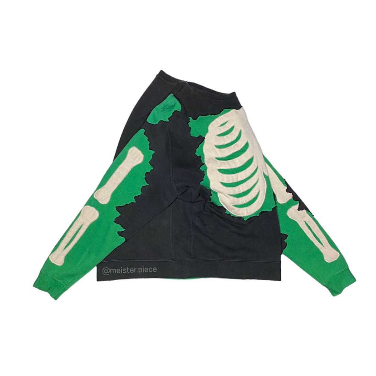 Reworked Nike Skeleton Glow Sweatshirt Black/Green