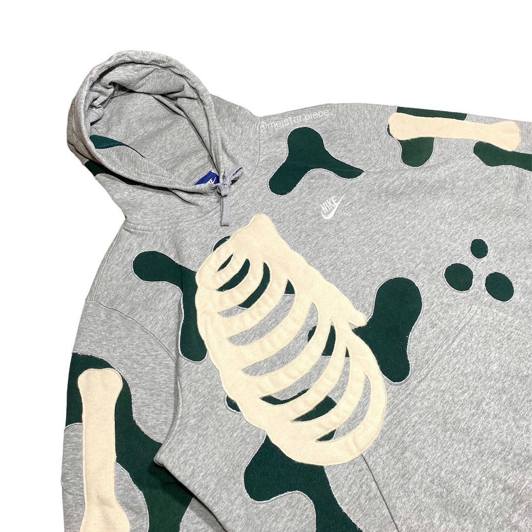 Reworked Nike Skeleton Inside Hoodie Gray