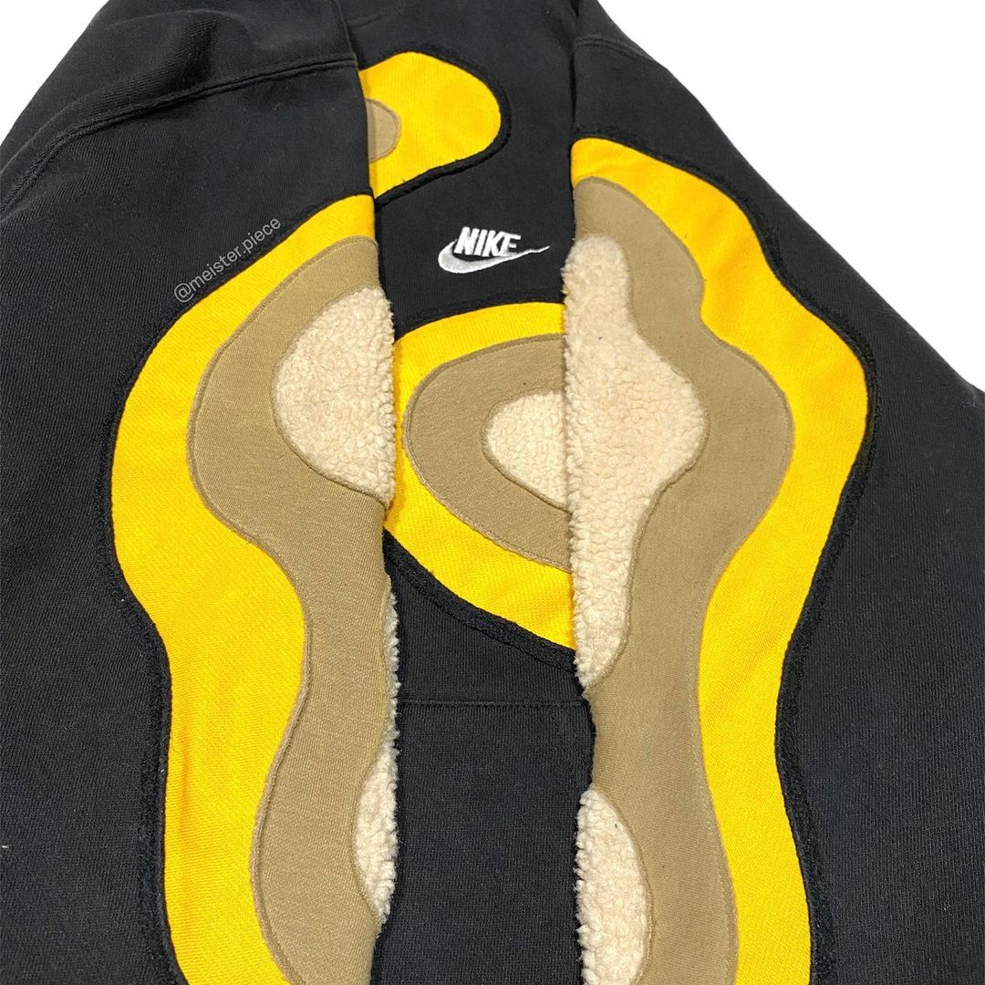 Reworked Nike Plasma Hoodie Black/Yellow