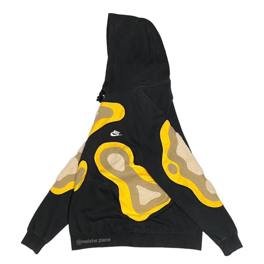 Reworked Nike Plasma Hoodie Black/Yellow