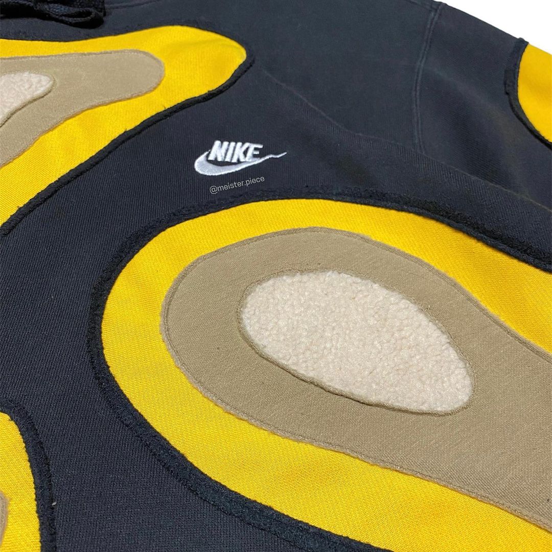 Reworked Nike Plasma Hoodie Black/Yellow