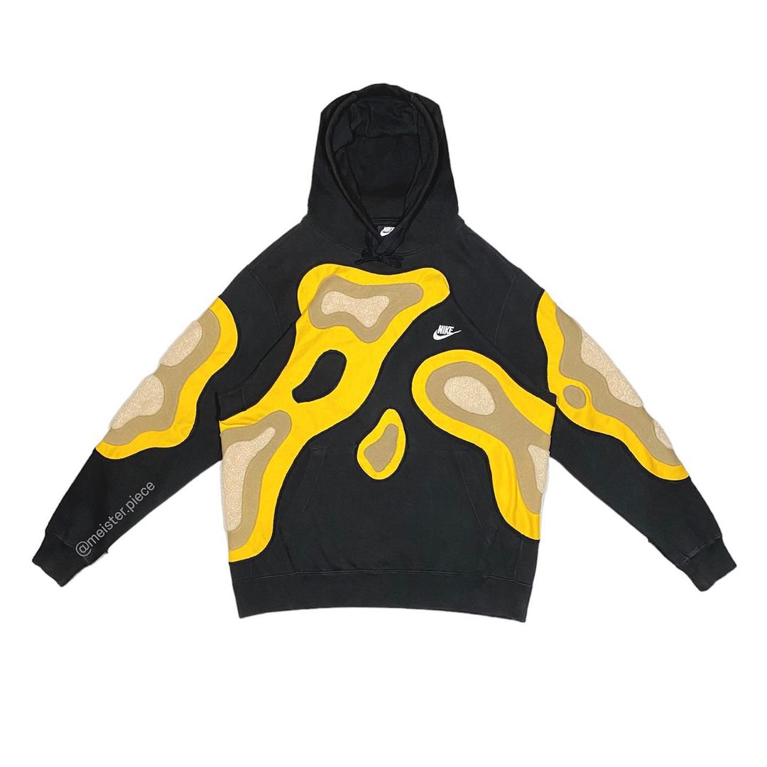 Reworked Nike Plasma Hoodie Black/Yellow