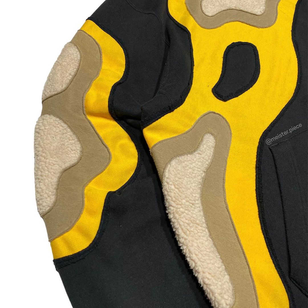 Reworked Nike Plasma Hoodie Black/Yellow