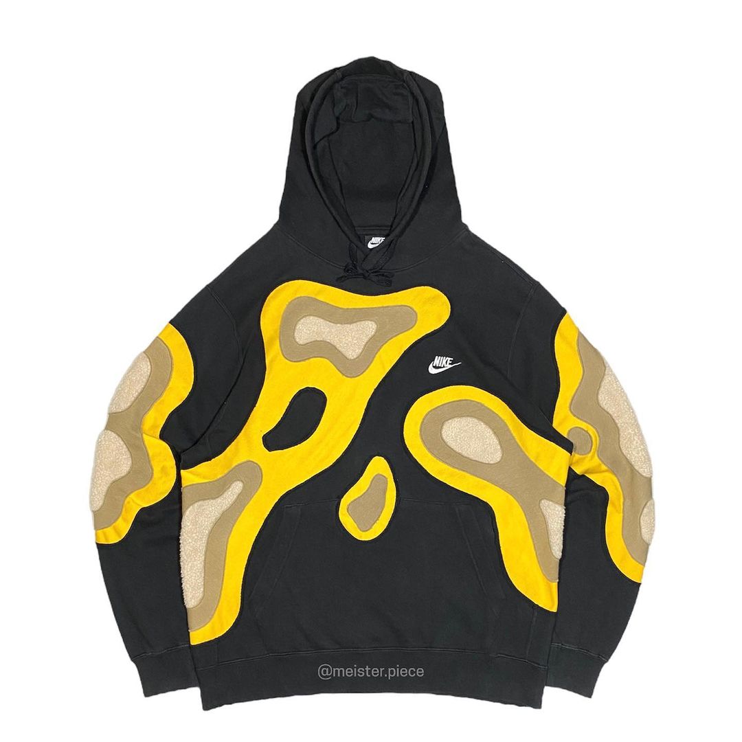 Reworked Nike Plasma Hoodie Black/Yellow