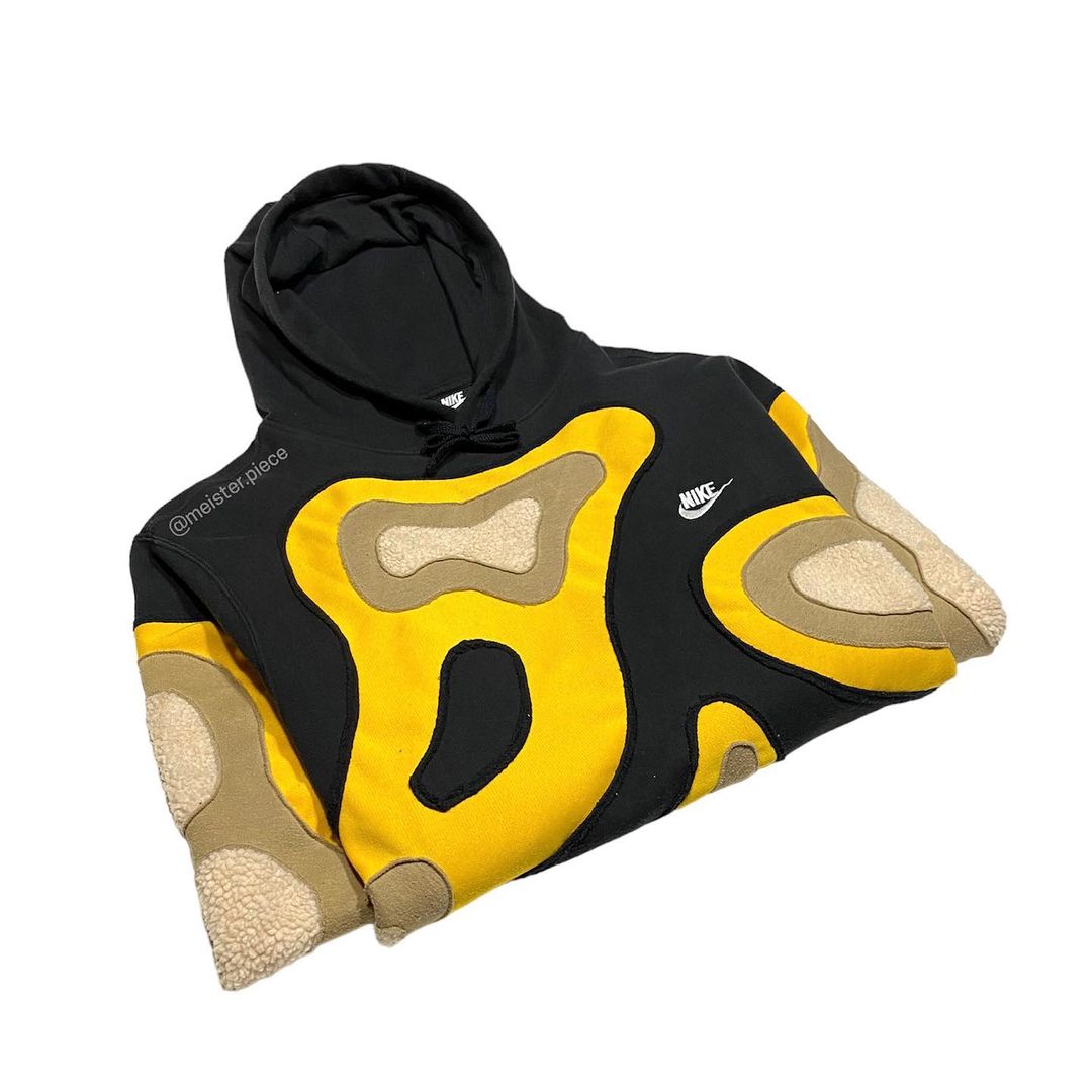 Reworked Nike Plasma Hoodie Black/Yellow