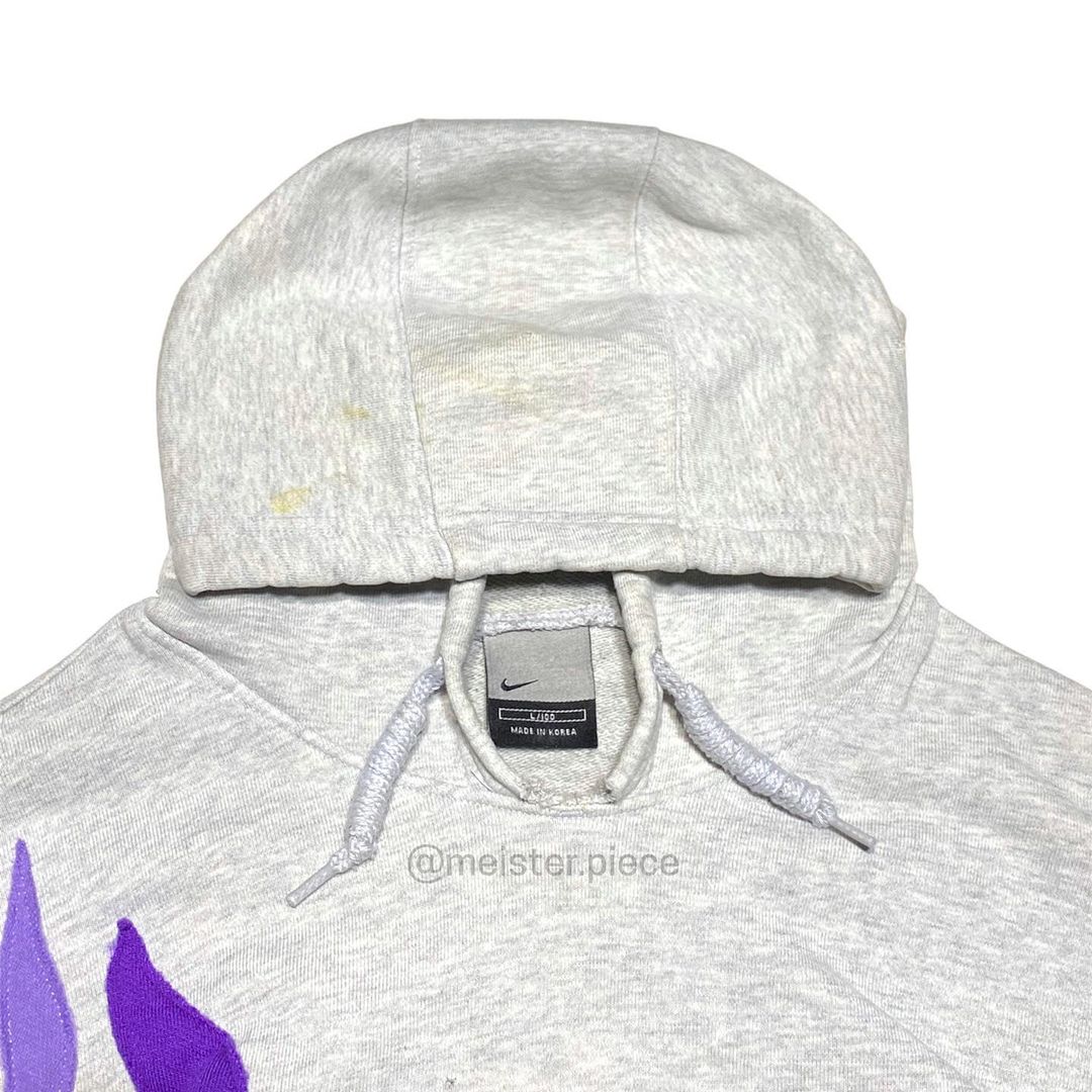 Reworked Nike Flames Hoodie Purple/White