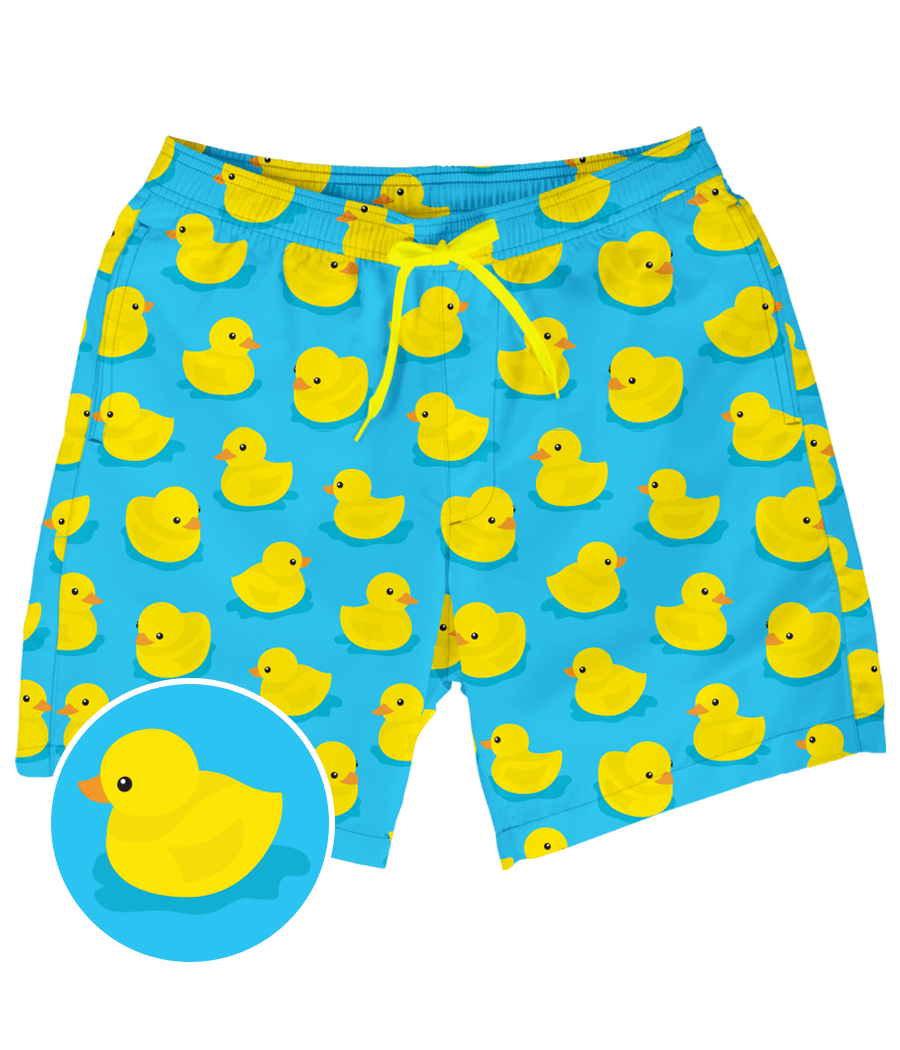 Rubber Ducky Stretch Swim Trunks