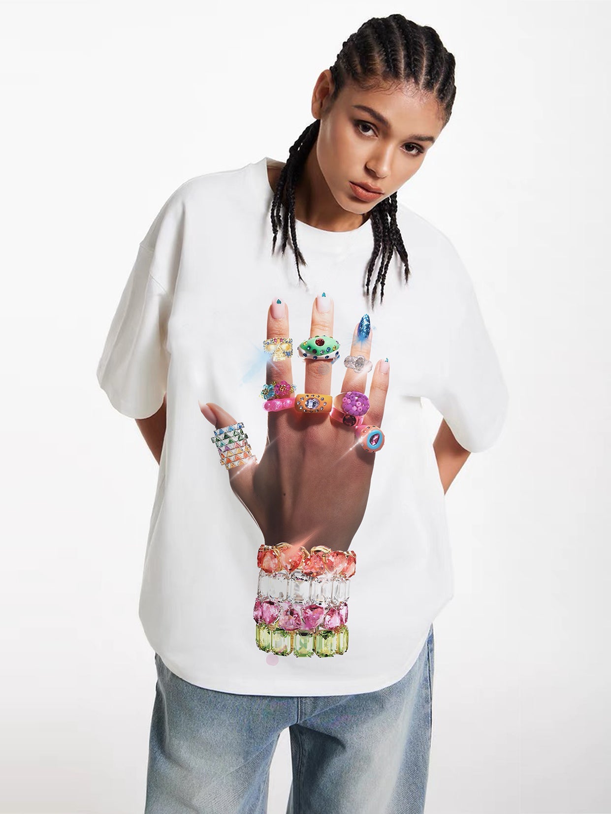 Colorful Art Bracelet and Ring T-shirt