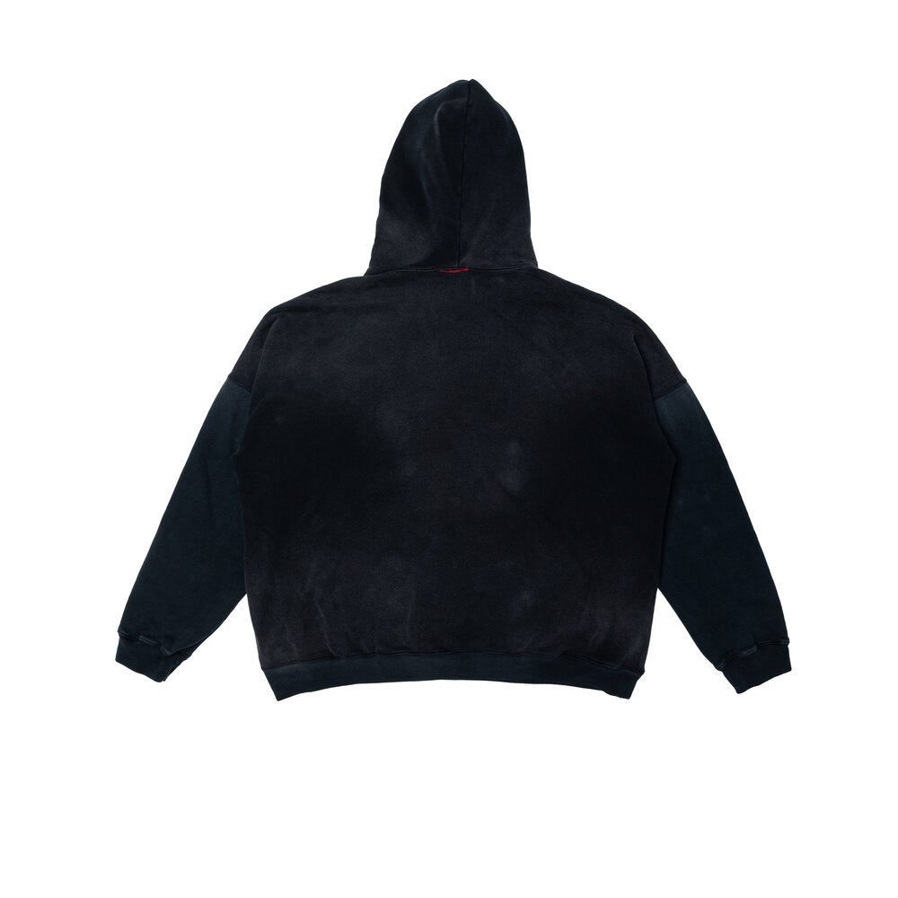 OVERSIZE CROP HOODIE AGED BLACK