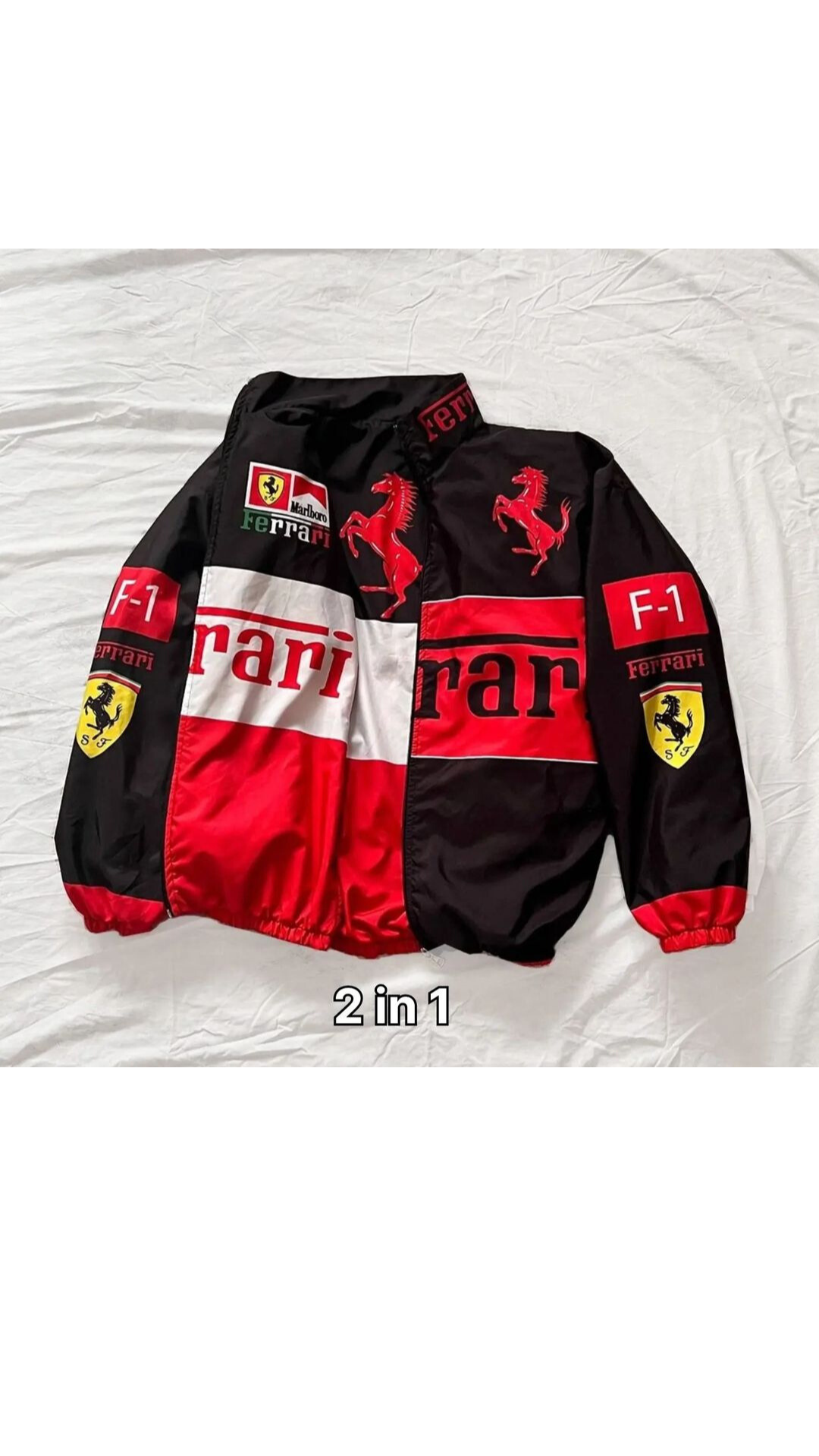 F1 Ferrari Reversible Bomber Jacket