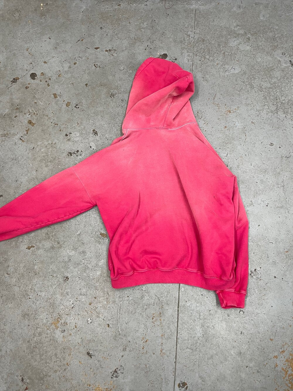 OVERSIZE CROP HOODIE AGED RED