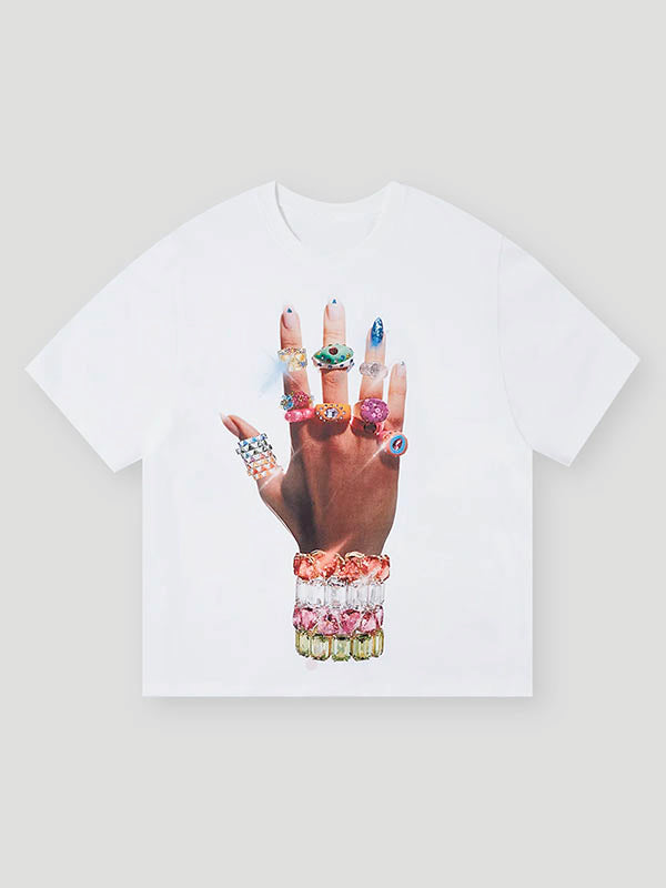 Colorful Art Bracelet and Ring T-shirt