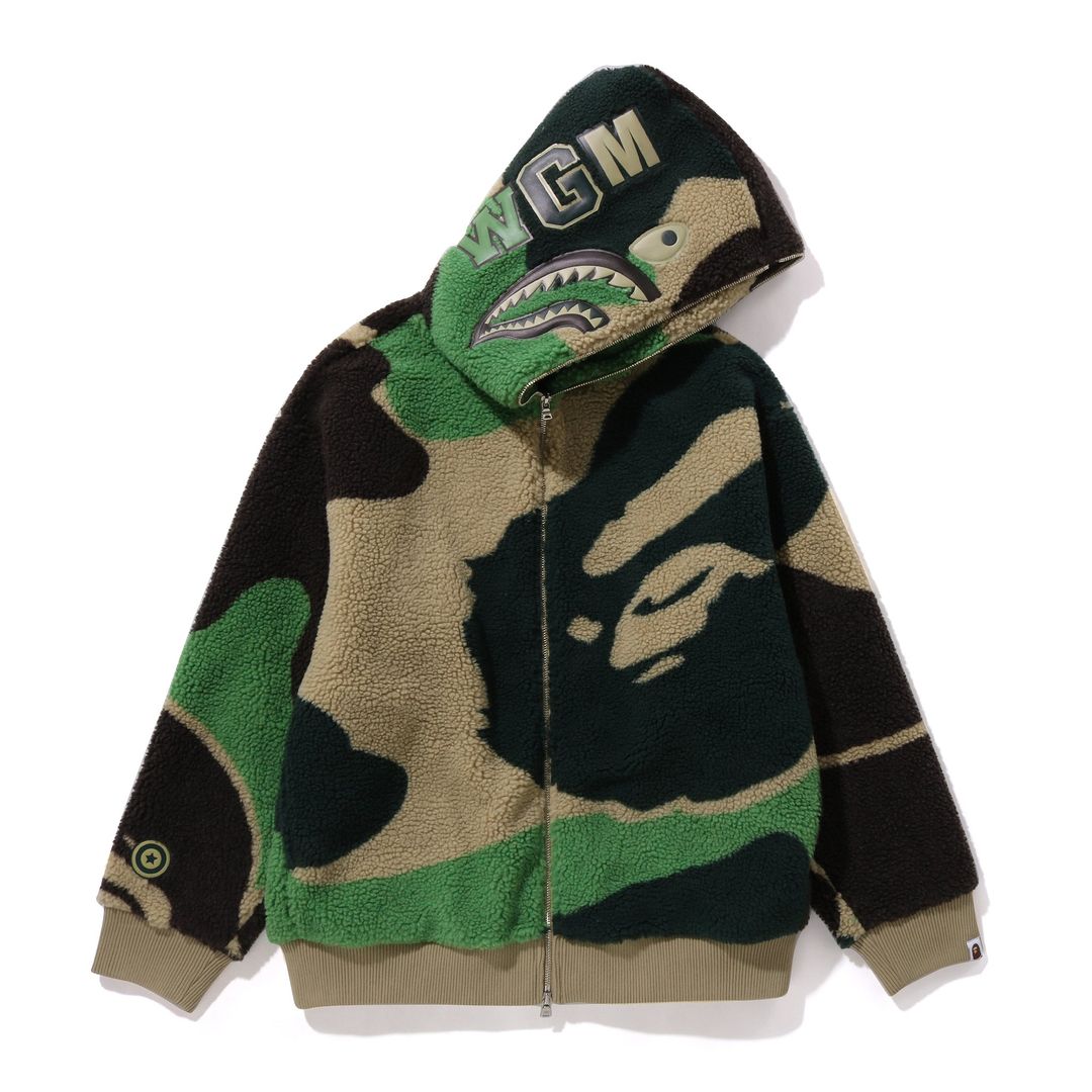 MEGA ABC CAMO SHARK BOA HOODIE JACKET