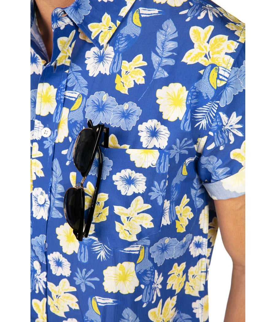 Men's Blue Botanics Hawaiian Shirt