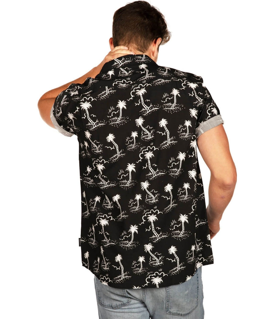 Men's Monochrome Moonlight Hawaiian Shirt