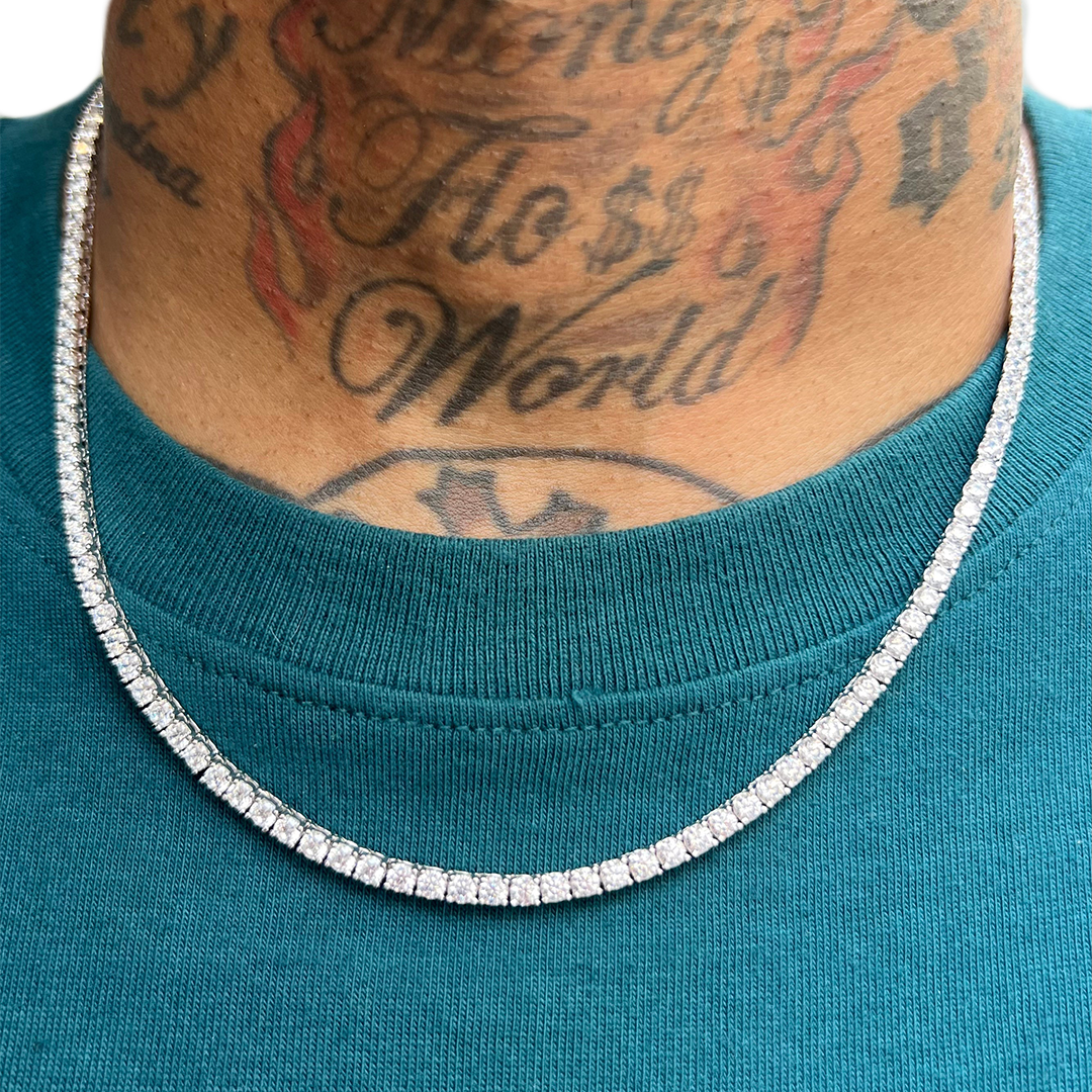 White gold tennis chain