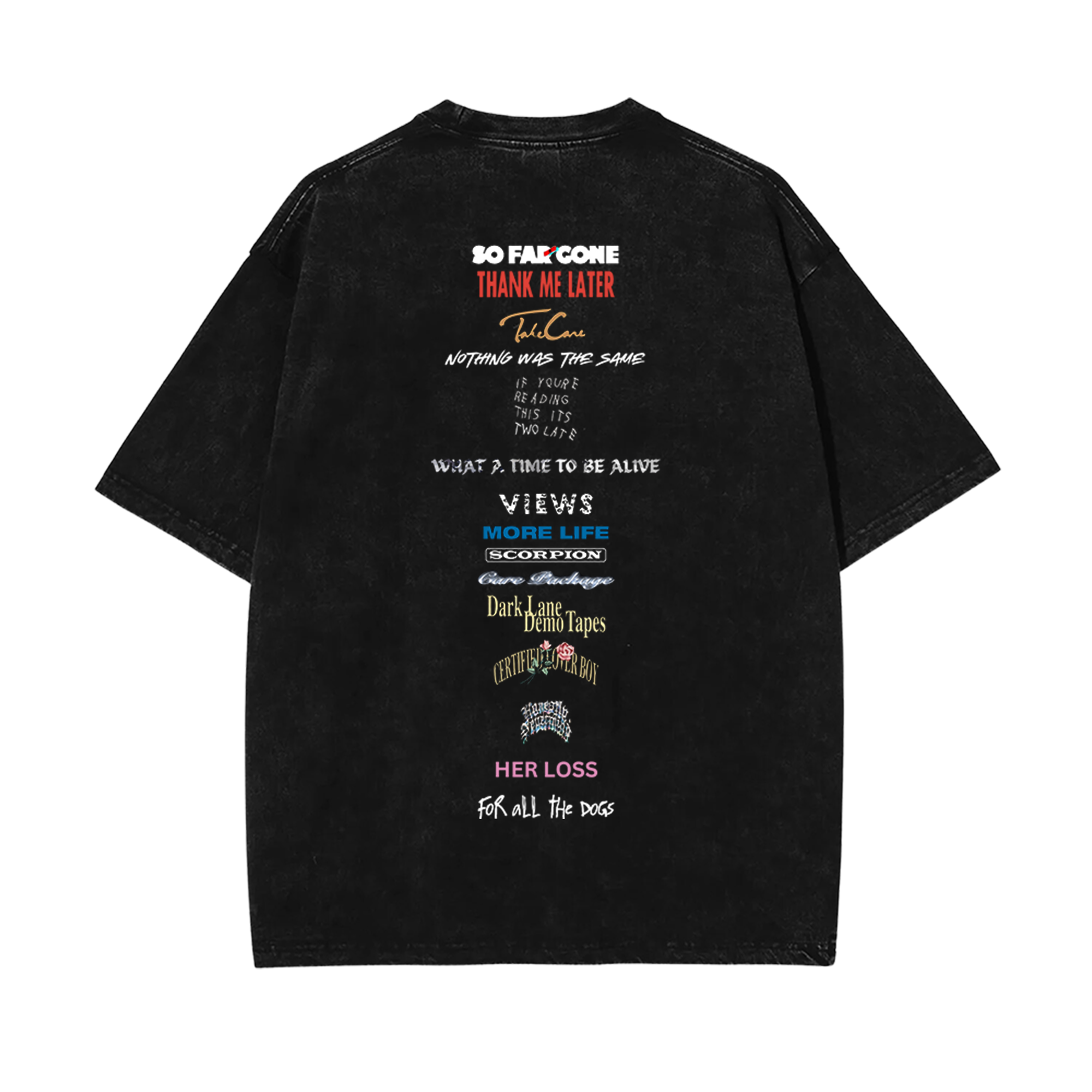 DRAKE DISCOGRAPHY VINTAGE TEE