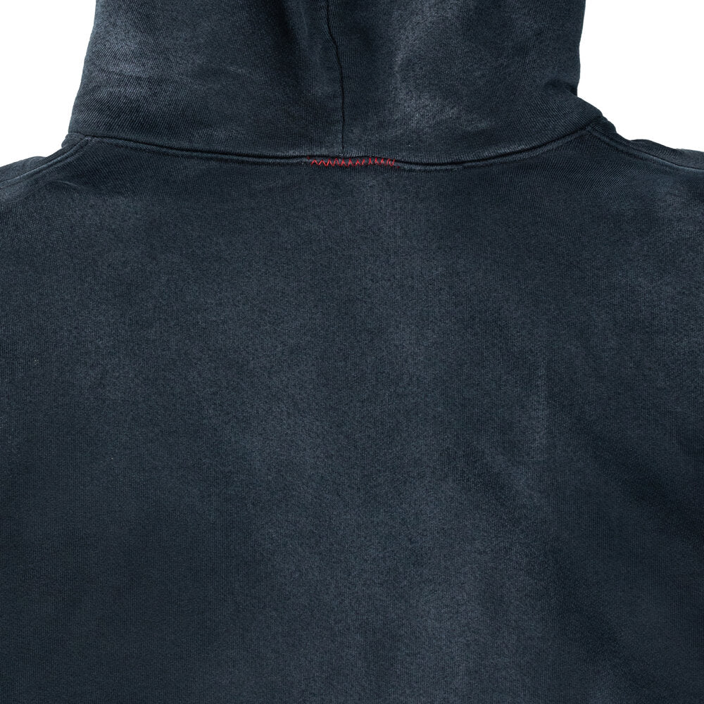 OVERSIZE ZIP-UP HOODIE AGED BLACK