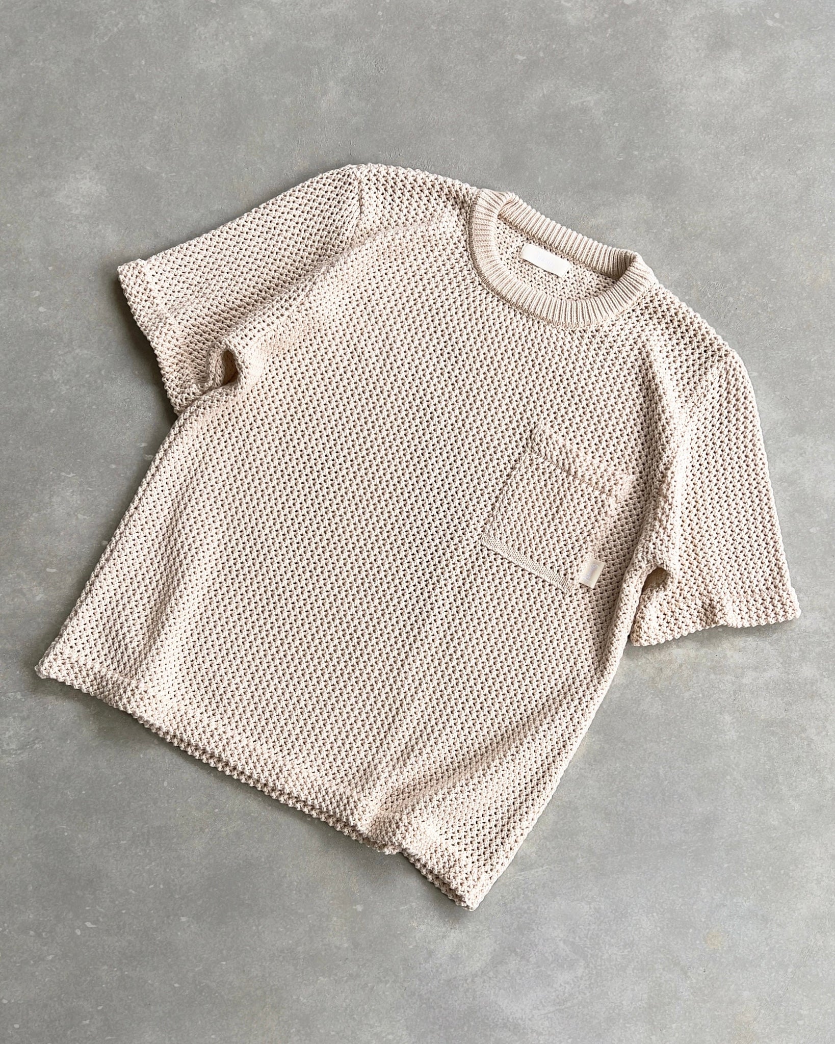 Cream Knitted T-Shirt