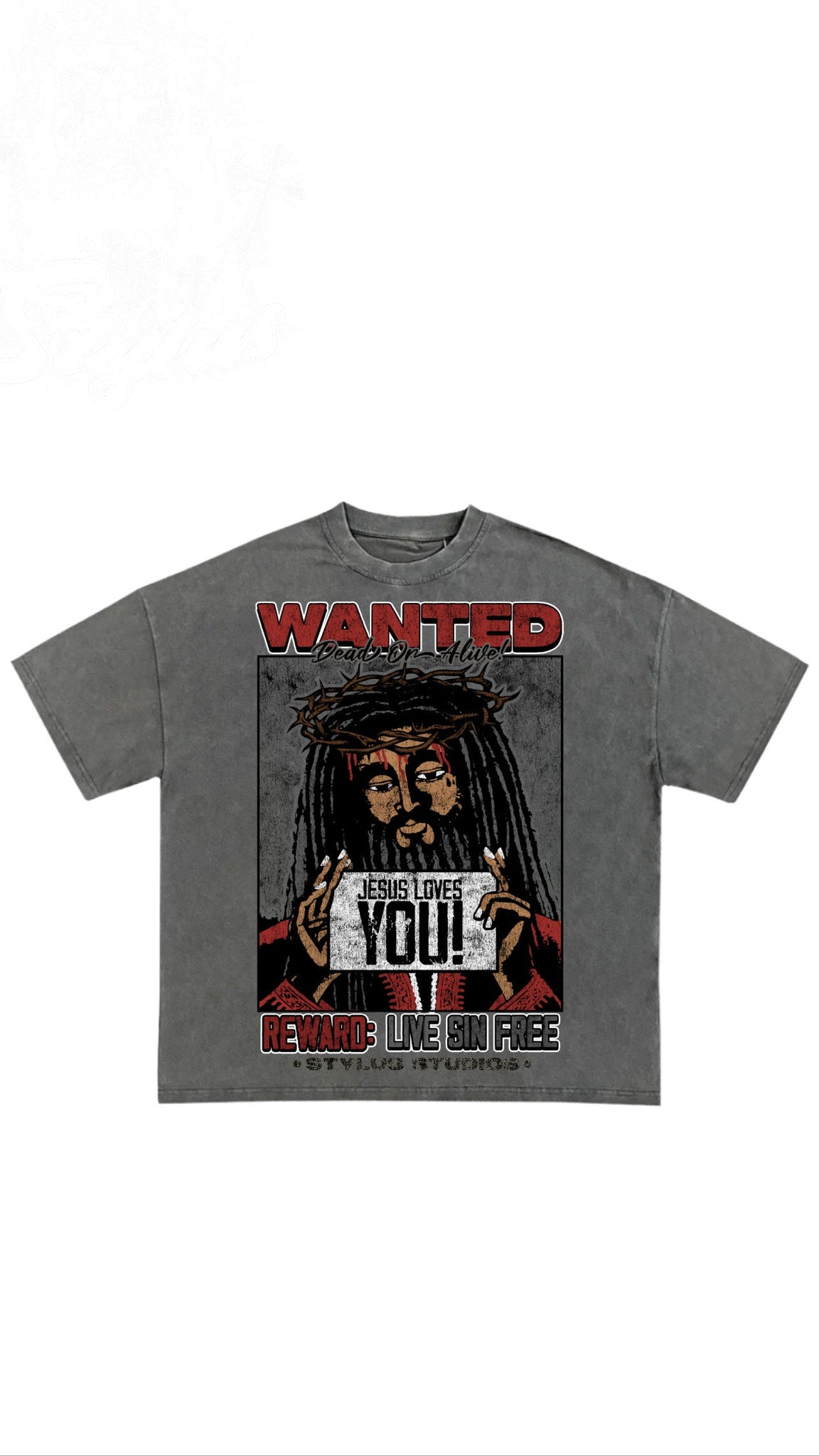 JESUS wanted Tee (Coal)