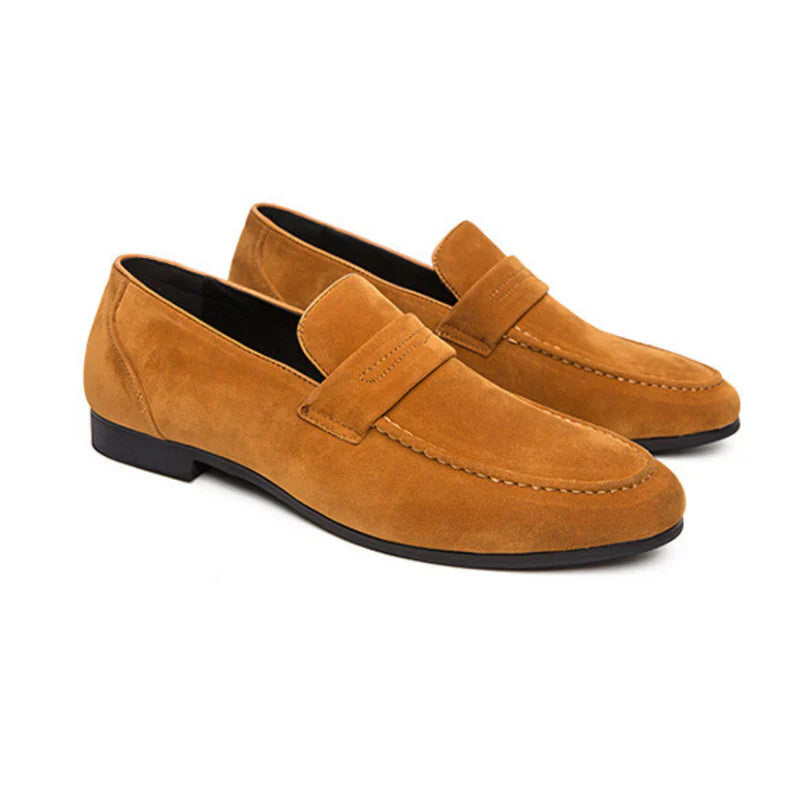 Old Money Suede Strap Loafers