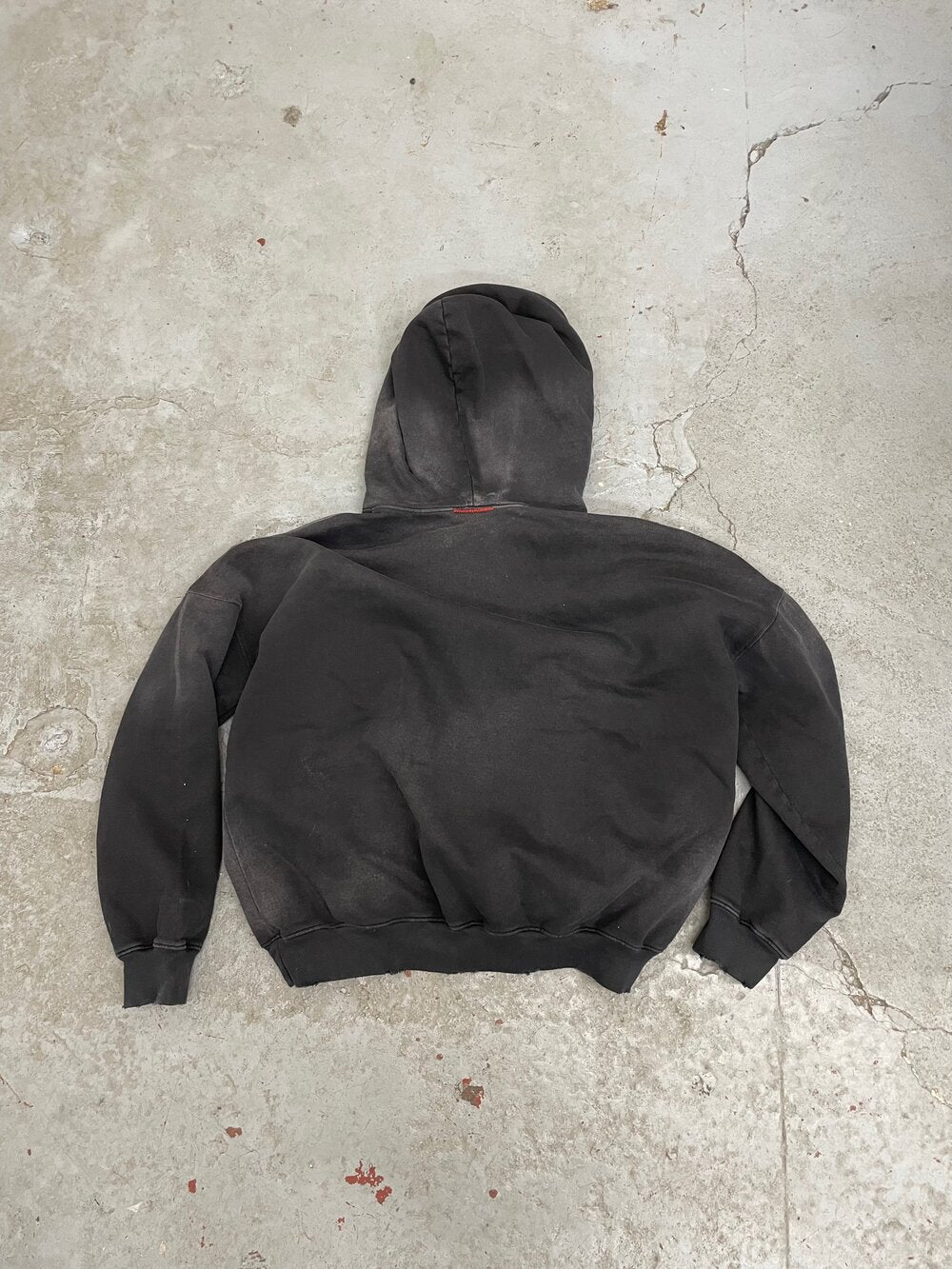 OVERSIZE CROP HOODIE AGED BLACK