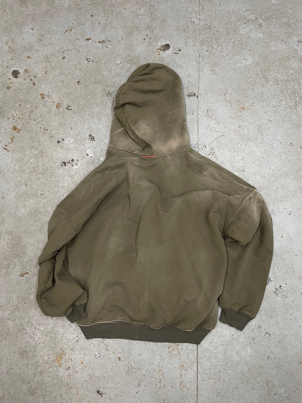 OVERSIZE ZIP-UP HOODIE AGED OLIVE GREEN