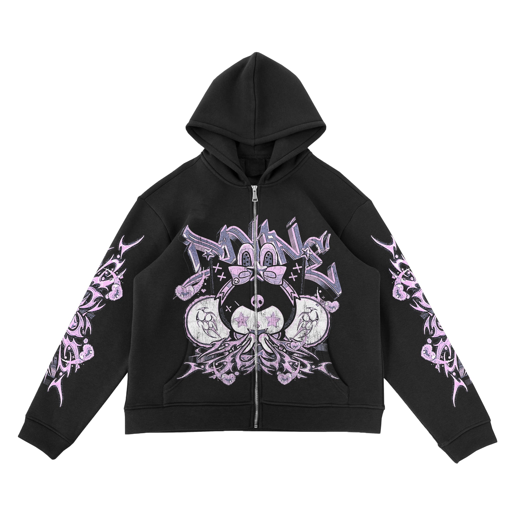 “DARK MELODY” V2 BLACK ZIP-UP JACKET