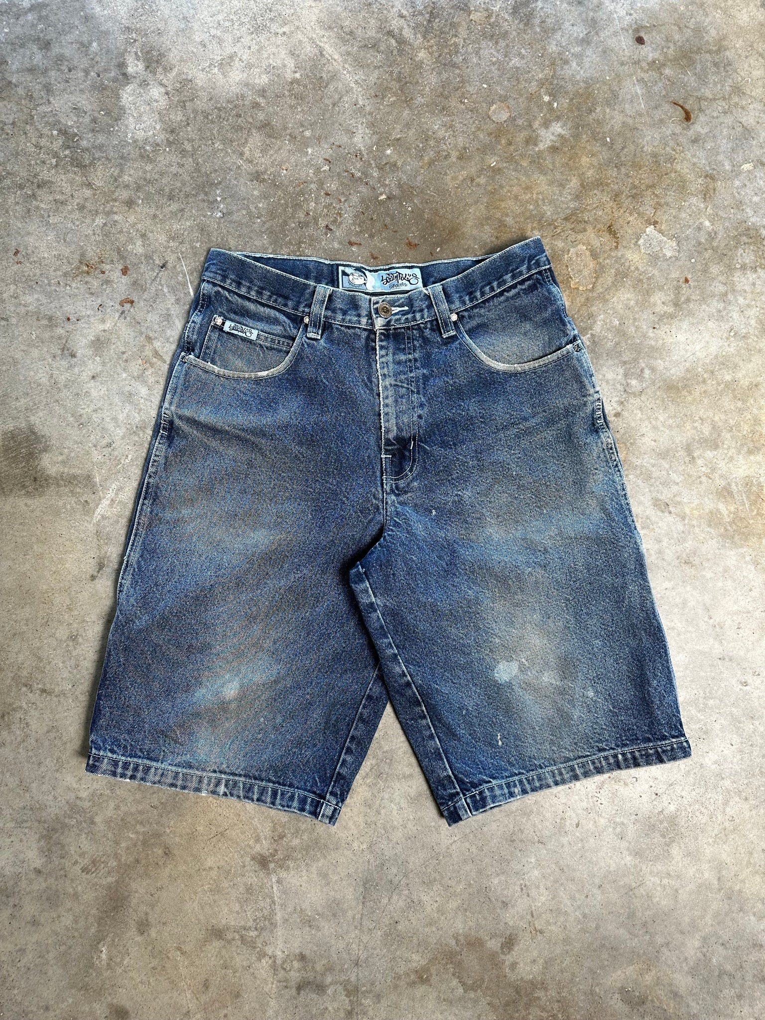 (34) South Pole Embroidered Jorts