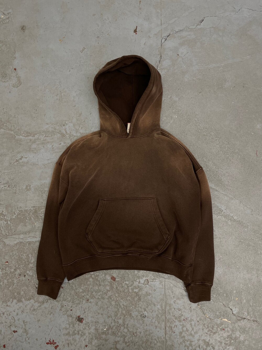 OVERSIZED CROP HOODIE AGED DARK BROWN