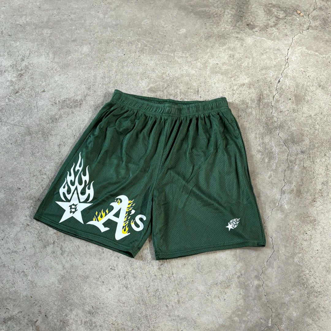 GREEN OAKLAND SHORTS