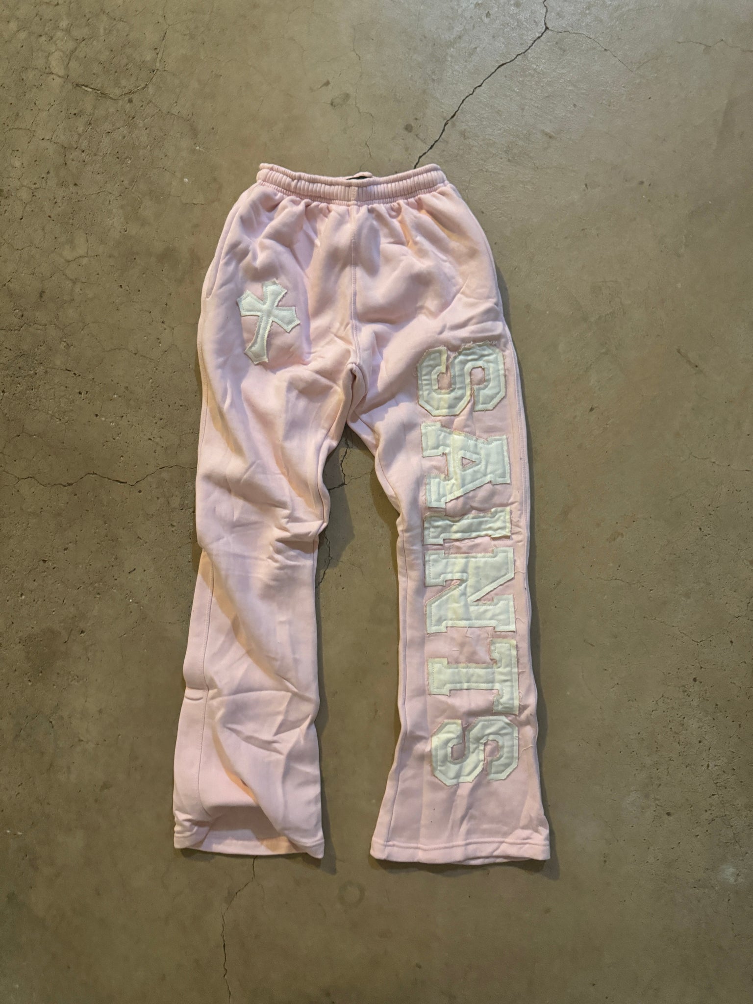 PINK FLARED SWEATPANTS