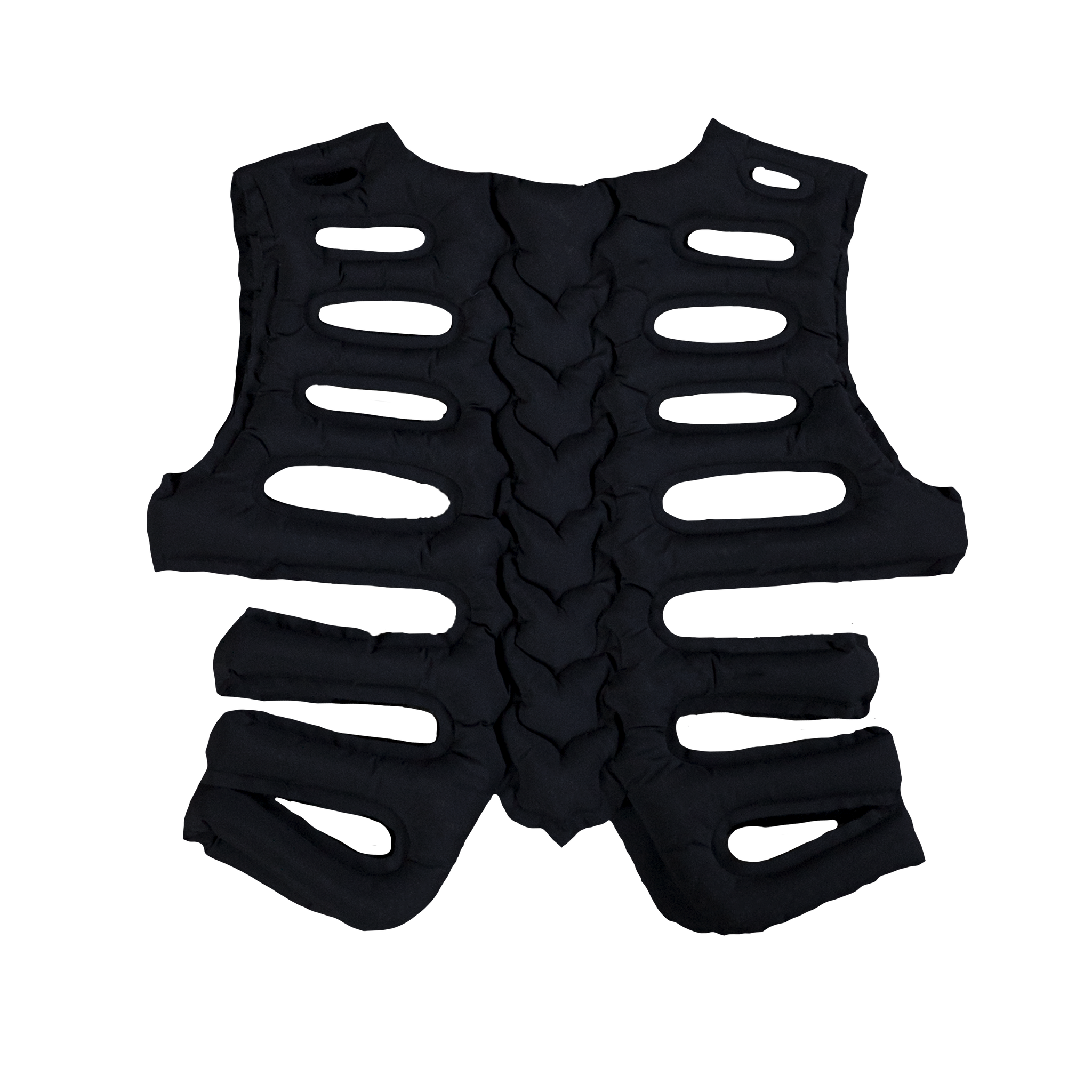 Black Rib Cage Puffer