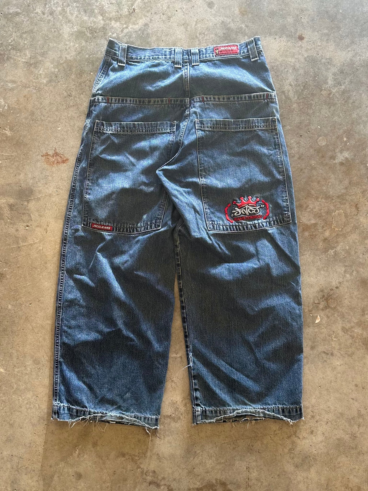 (34 x 30) Vintage JNCO Embroidered Jeans