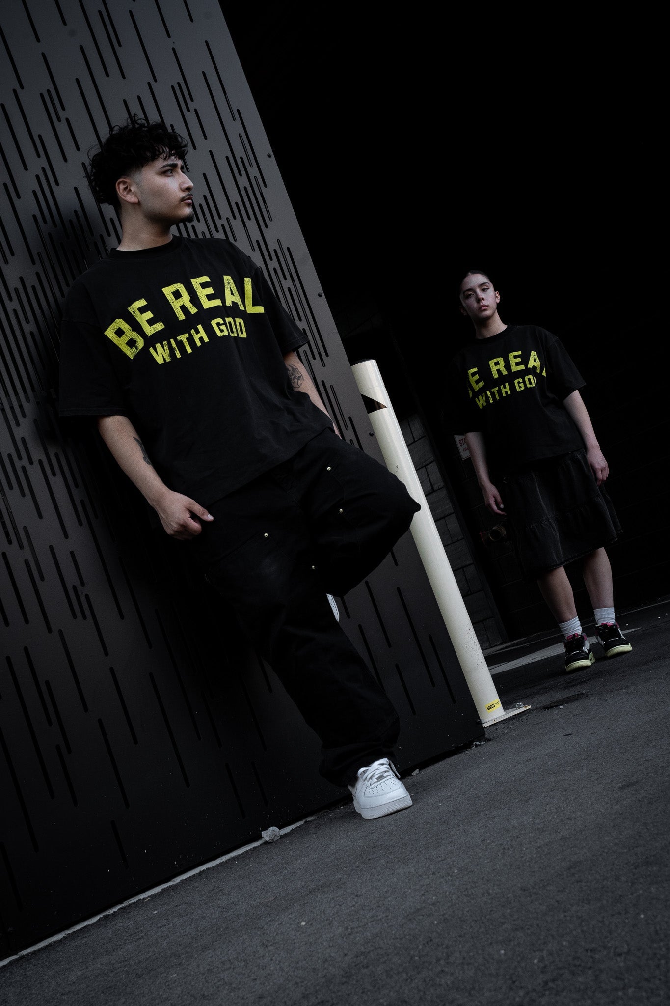 "BE REAL W/ GOD" BOXY TEE (BLACK)