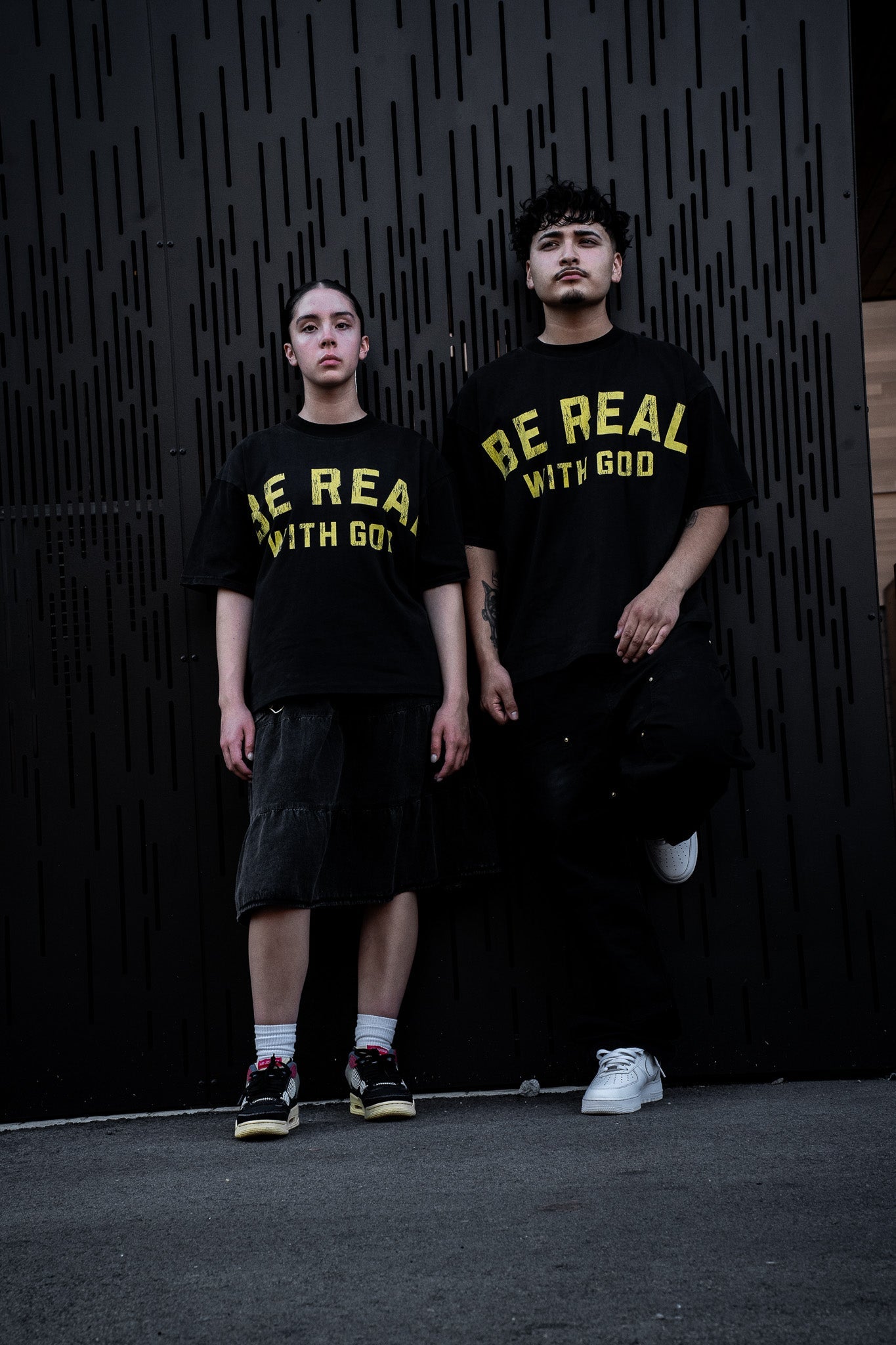 "BE REAL W/ GOD" BOXY TEE (BLACK)