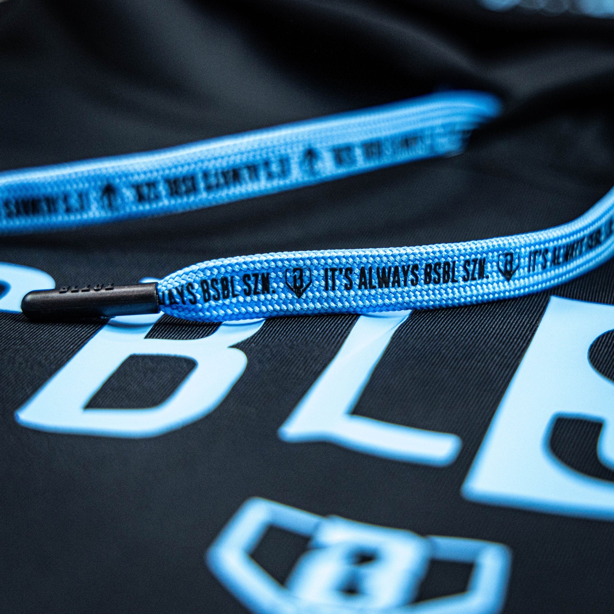 BSBL-SZN Short Sleeve Hoodie V3 Black/Light Blue