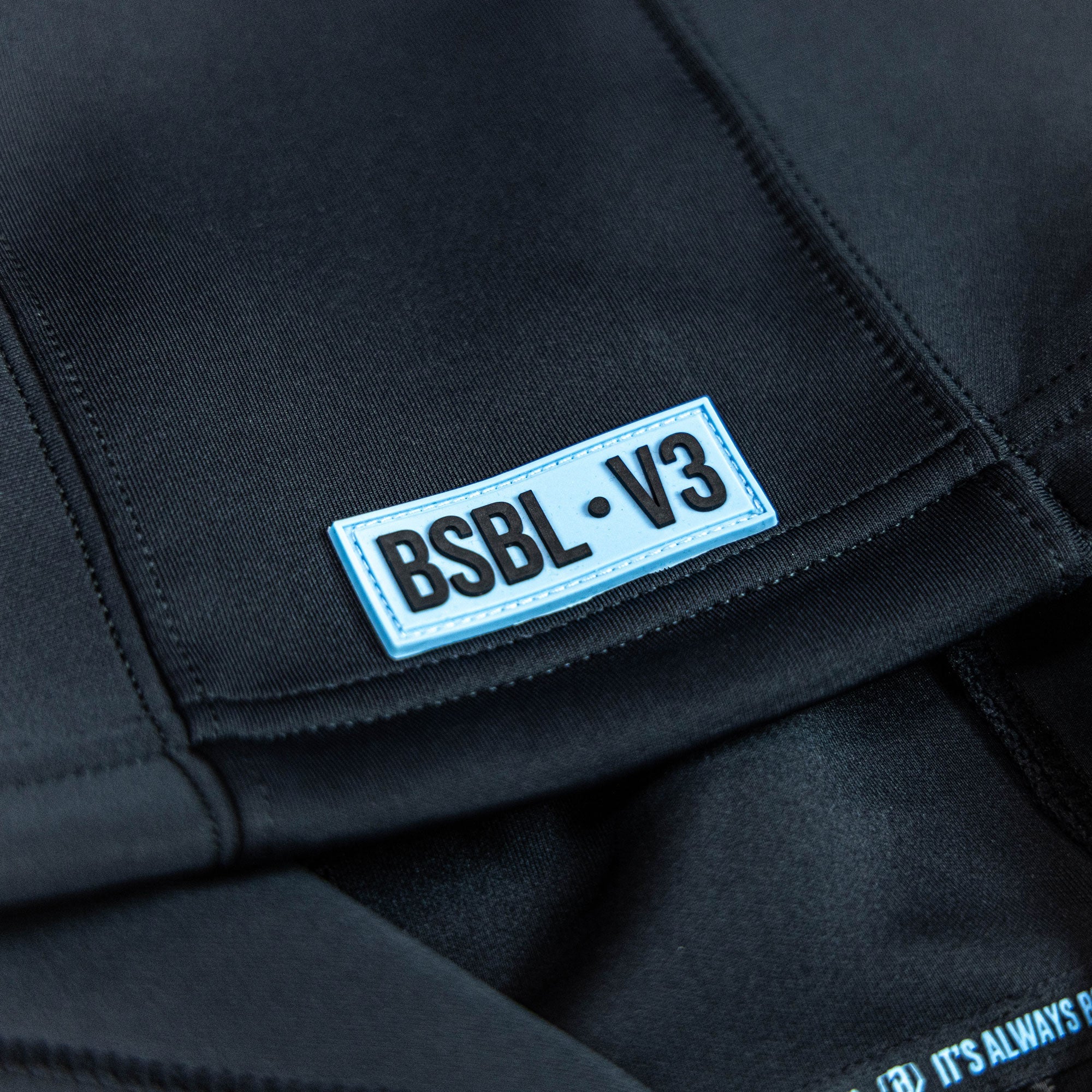 BSBL-SZN Short Sleeve Hoodie V3 Black/Light Blue