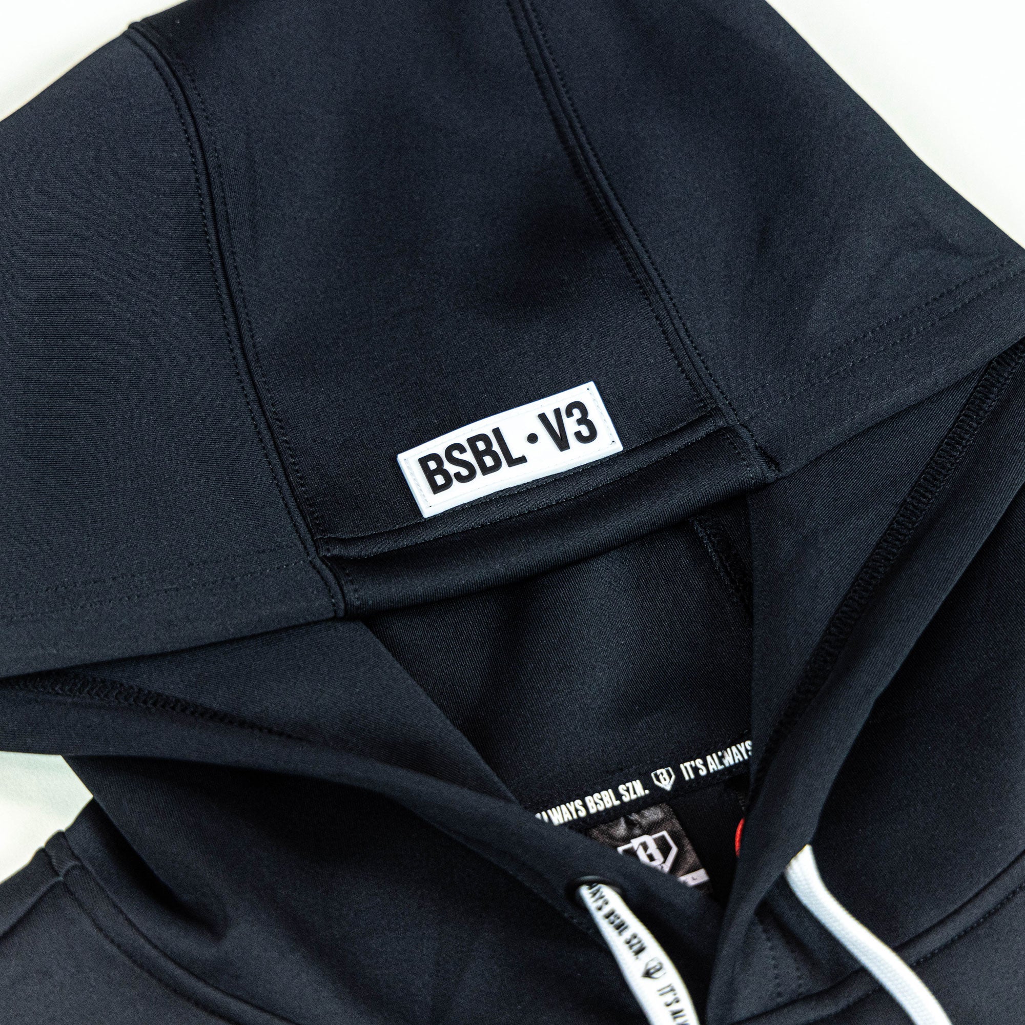 BSBL-SZN Short Sleeve Hoodie V3 Black/White