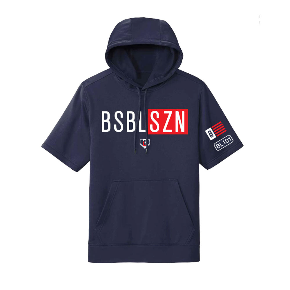 BSBL-SZN Short Sleeve Hoodie V2 Navy