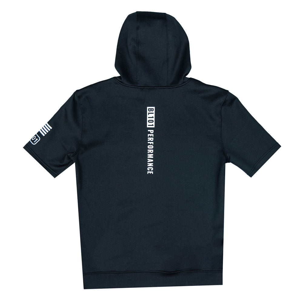 BSBL-SZN Youth Short Sleeve Hoodie V3 Black/White