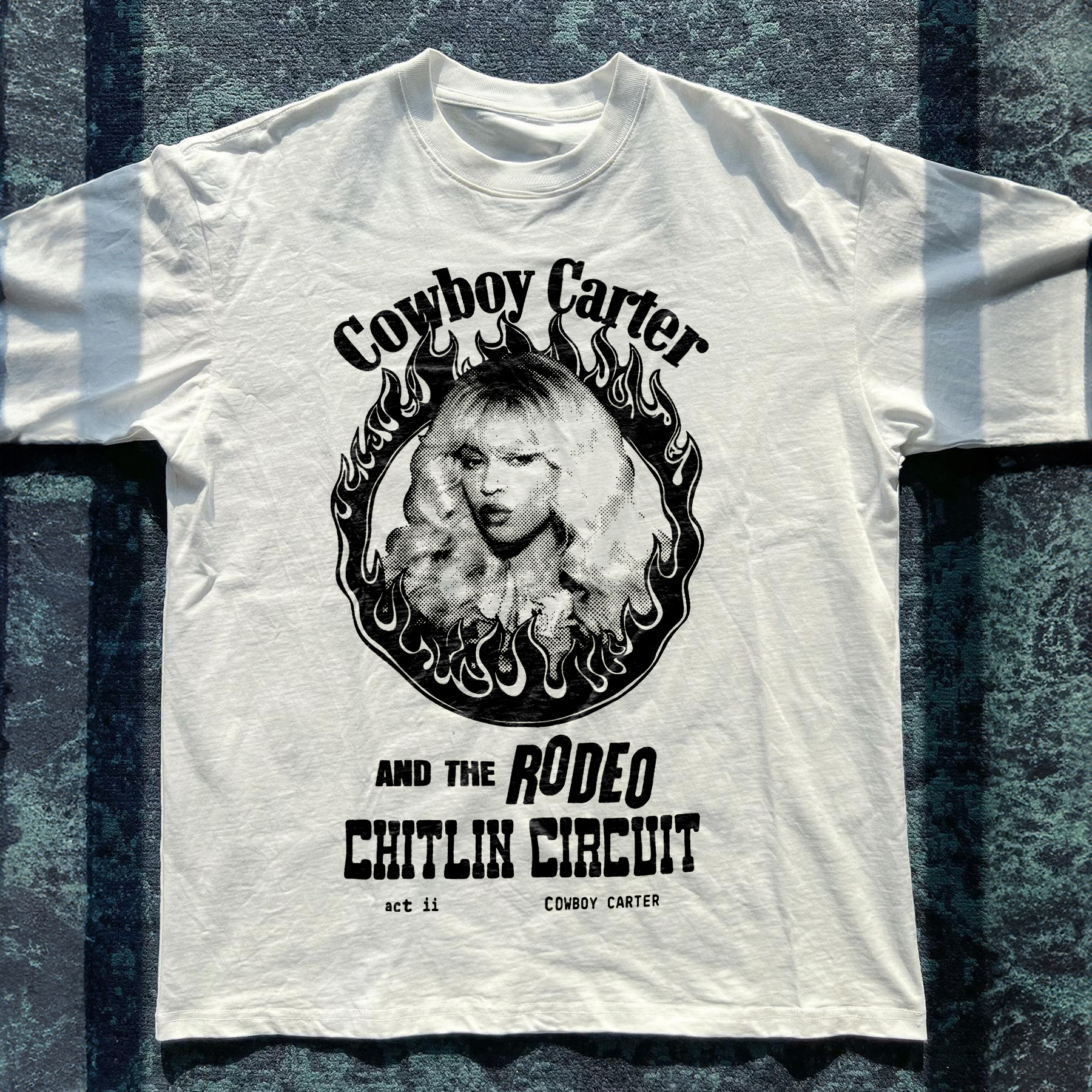 COWBOY CARTER 'RODEO CIRCUIT' HEAVYWEIGHT WHITE T-SHIRT