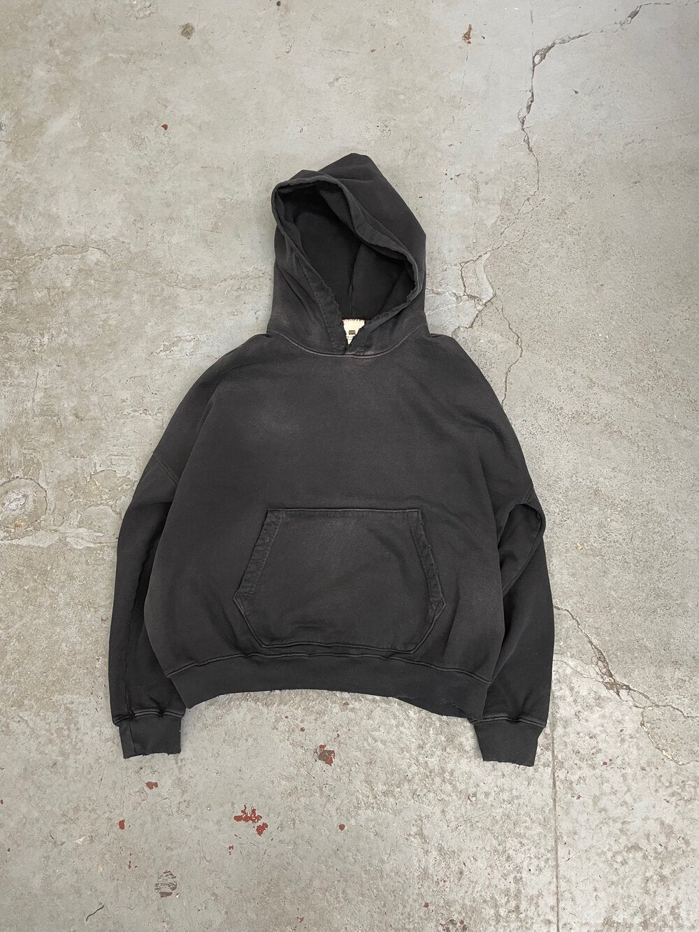 OVERSIZE CROP HOODIE AGED BLACK