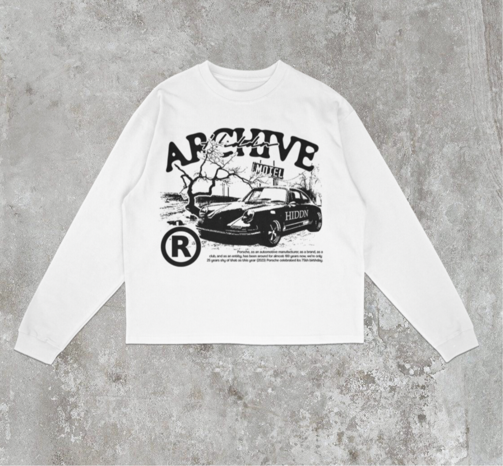 “Archive” Long Sleeve Retro Car Tee