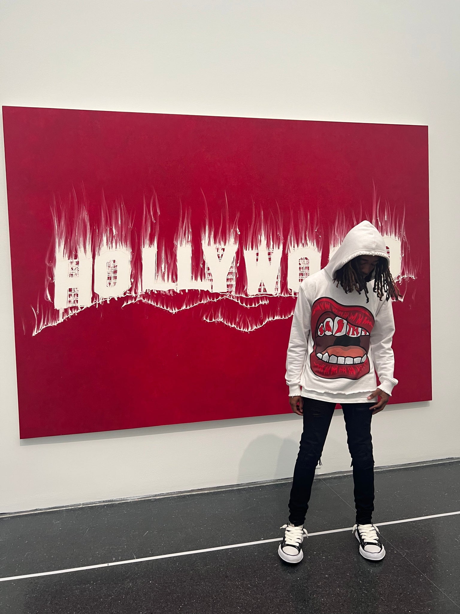 Flawless Saint Hoodie - White & Red