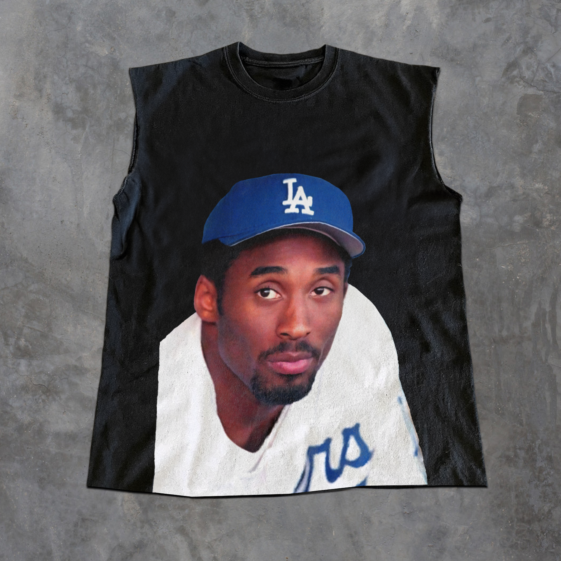 24 DODGERS 'BEAN' BLACK CUT-OFF T-SHIRT