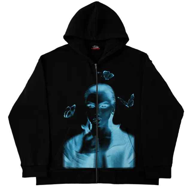 Dark Butterfly Zip Up