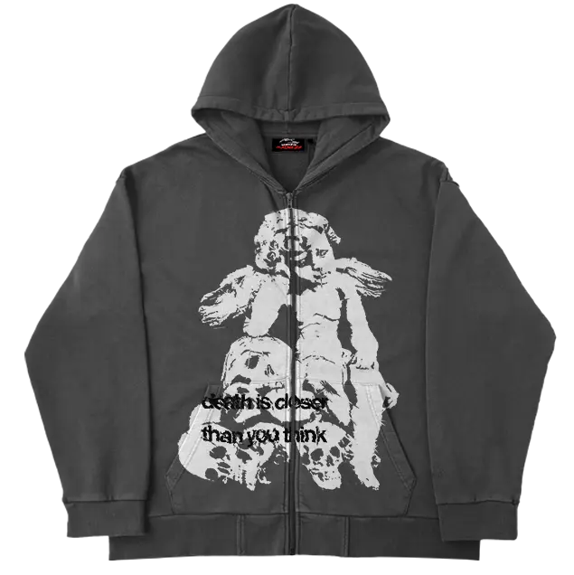 Death Is Closer Zip Up