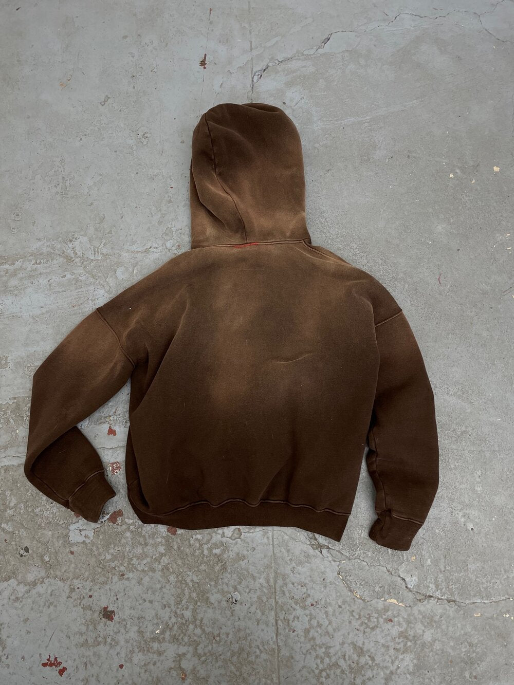 OVERSIZED CROP HOODIE AGED DARK BROWN