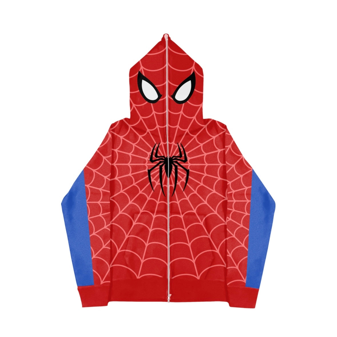 "SPIDER SOCIETY" RED ZIP-UP JACKET